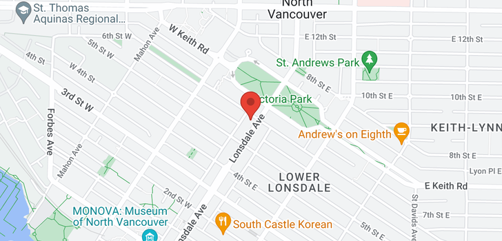 map of 502 567 LONSDALE AVENUE